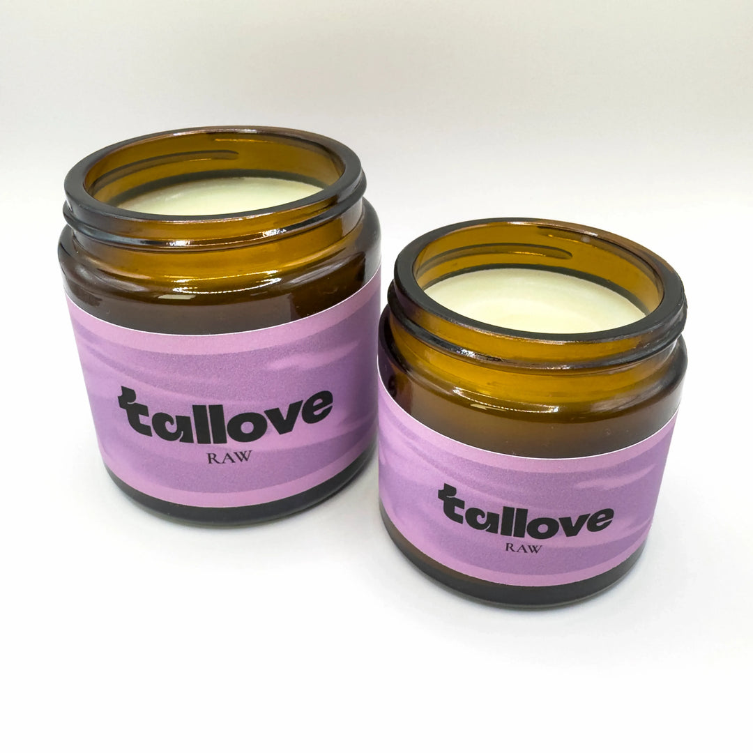 Tallove Raw – naturlig hudkrem av norsk storfetalg, to størrelser